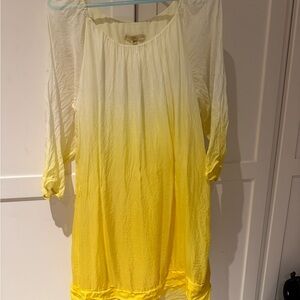 Lemon yellow short summer dress